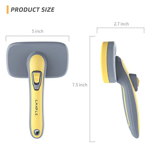image for Canple Self-cleaning Slicker Brush for Medium Long Hair Types Dog and 