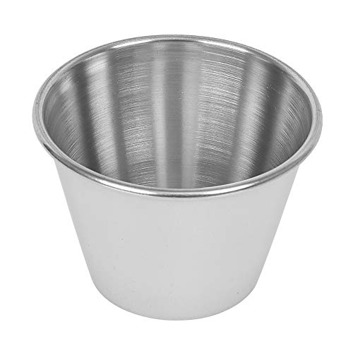 Tezzorio (24 Pack) Stainless Steel Sauce Cups 2.5 Oz, Commercial Grade Dipping Sauce Cups, Individual Condiment Cups / Portion Cups / Ramekins #TOP2