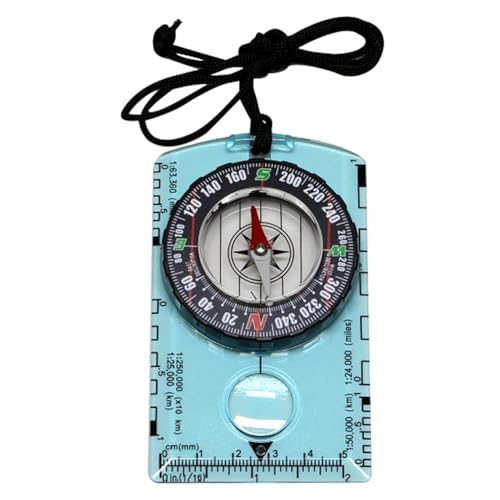 Navigation Compass for Hiking Portable Compass with Luminous Display & Ruler Military Outdoor Compass for Camping Orienteering Survival & Travel Reliable Navigation Tool