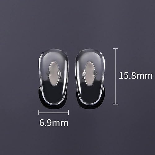 Miniatura 5 de Almohadillas para la nariz para lentes de sol, 2 pares de lentes con clip en piezas de nariz de repuesto, protectores de nariz suaves para lentes