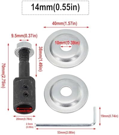 5-16mm Şaft Uyumluluk Aralığı (14MM) ile Tezgah Taşlama Motorlarına Elektrikli Matkap Montajı için Taşlama Tekerleği Mili Adaptörü için - Görsel 4