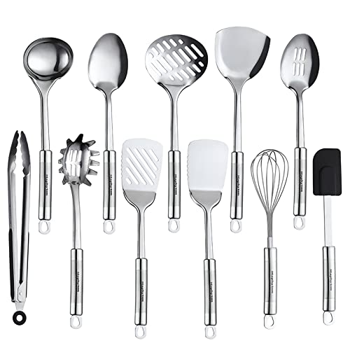 Comparison: Best Utensils For Stainless Steel 8 Maphyton Cooking Utensil Set, 11 PCS Stainless Steel Kitchen Utensil Set, Nonstick Kitchen Gadgets Cookware Set with Spatula