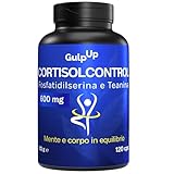 Cortisolo Abbassare Dimagrire 600mg 120 Capsule - Fosfatidilserina 400mg + L Teanina 200mg - Dimagrante Abbassa Cortisolo Alto e Supporta Concentrazione e Memoria