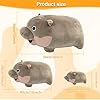 40cm/16inch Moo Deng Plush, Large Hippo Plush, Hippo Stuffed Animal, Ideal Gift for Boys and Girls,Suitable for Fans Christmas Birthday (16 inch) #2