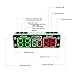 Enforose Digital Scoreboard Battery Powered Scoreboard LED Electronic Scoreboard Score Keeper with Count Down Up Timer 12 24h Clock for Indoor Outdoor Games (Green)