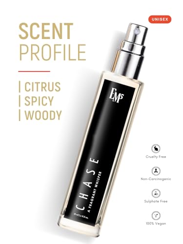 Image of EM5 Chase Perfume for Men | Citrus Woody Spicy Fragrance | Eau de Parfum Spray | Luxury Gift for Him | 15 ml