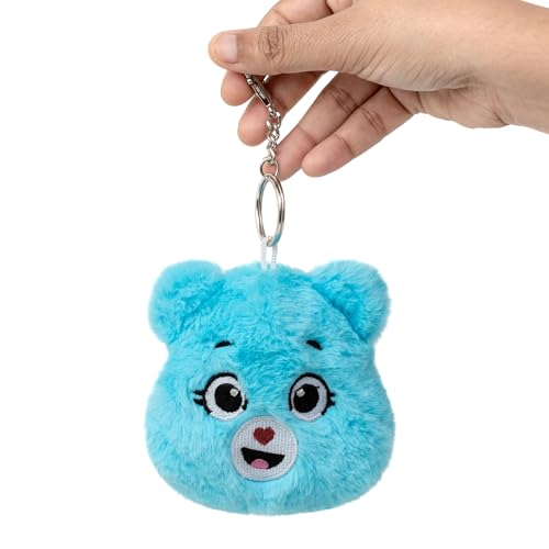 Image of Mirada Smiley Face Keychain Plush Soft Toy - Turquoise Mini Stuffed Gift for Kids & Girls - 12cm