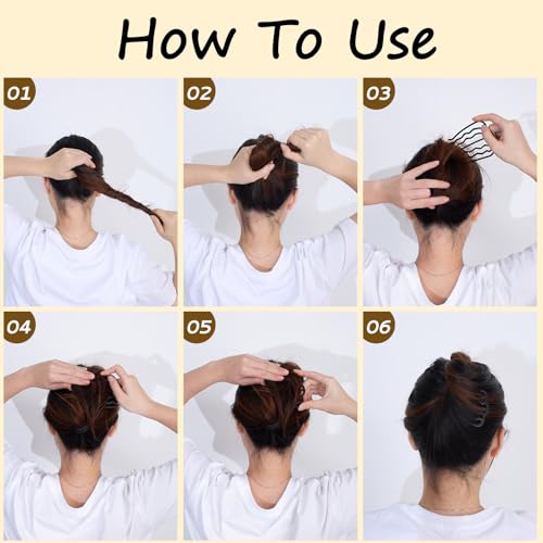 7 Piezas Peines Laterales de Metal para Cabello miniatura 5