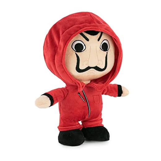 Famosa Softies - Peluche pequeño de 20 centímetros de los Personajes de La Casa de Papel, Serie Oficial de Netflix, con el Traje Rojo y la máscara de Dalí, Suave y blandito, (760020510)