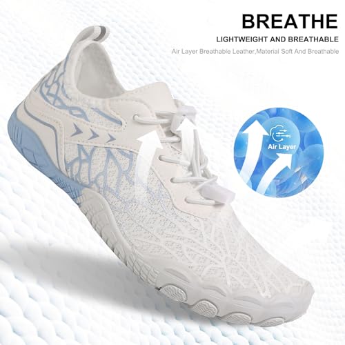 Image of Hike Barefoot Shoes Womens Men,Unisex Barefoot Water Shoes Breathable, Anti-Slip Hiking Footwear for Athletic Wide Toe Shoe Footwear for Hiking, Walking, Running, Yoga, and Water Sports