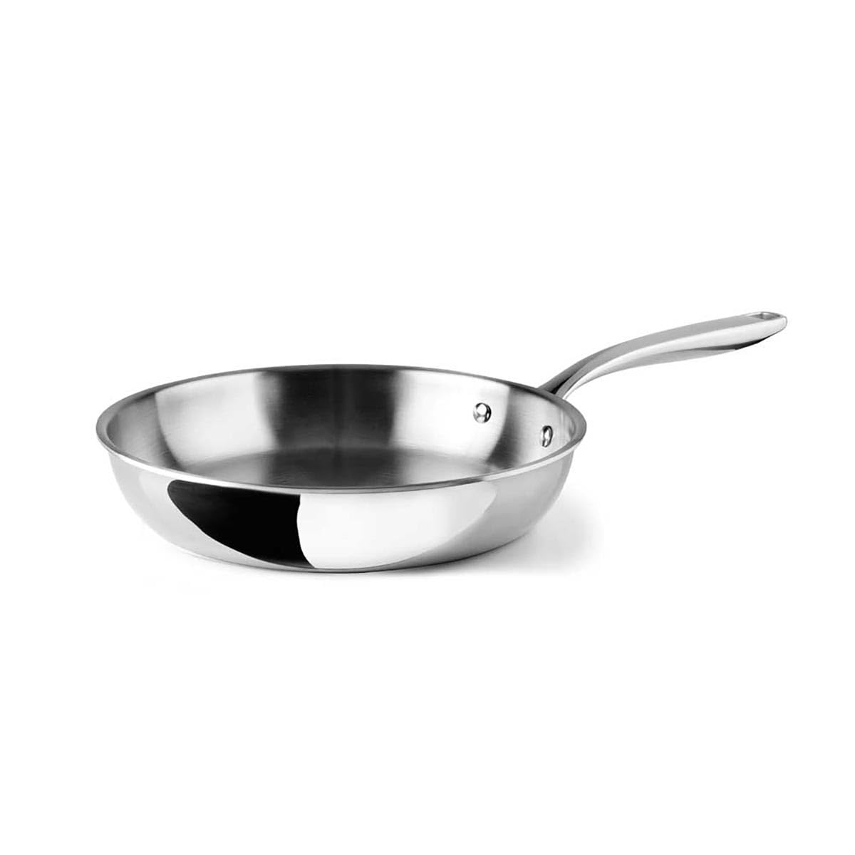 LACOR - 60852 - Trichef Frying Pan, 22 cm, 18/10 Stainless Steel and Aluminium Trichef Pan, Ergonomic Cast Steel Handle, Suitable for Induction, Oven and Dishwasher