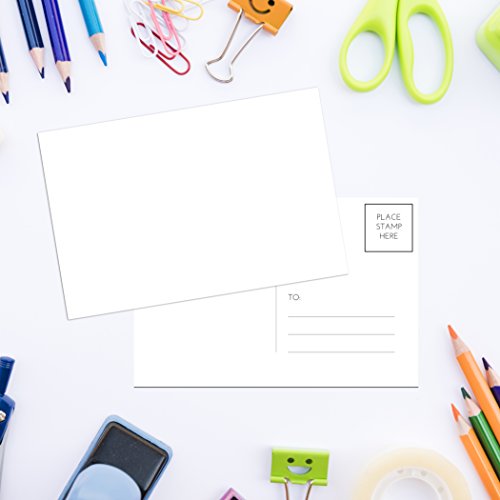 Home Advantage 100 Pack Blank Plain White 4x6 Postcards with Mailing Side - Thumbnail 2