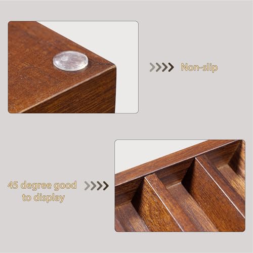 Image of Knife Display Case Knife Holder for Pocket Knife Case Storage, Edc Tray Fits Edc Flashlight (Walnut,1 Pack)
