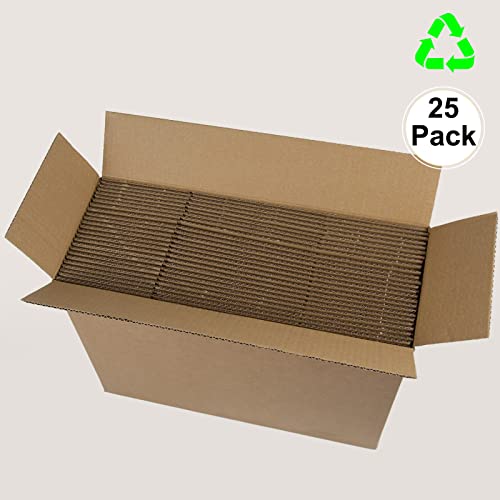 Image of 12x8x5 Inches Shipping Boxes, Brown Corrugated Cardboard Boxes for Small Bussiness, 25 Pack