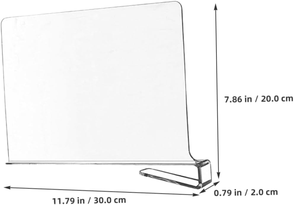 Cabilock 6pcs Clear Shelf Dividers for Closet Organization Easy Install Purse Clothes Separator for Wood Shelves Sturdy Cabinet Storage for Bathroom and Bedroom
