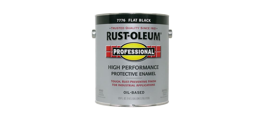 Rust-OLEUM 242251 Professional Gallon Flat Black Protective Enamel
