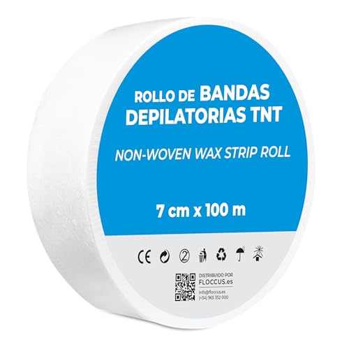 1 Rollo de Bandas Depilatorias TNT 7 cm x 100 metros - Rollo para Depilación con Cera - Apto para Uso Profesional en Centros de Belleza y Estética