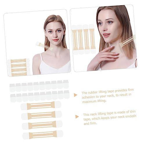 VILLCASE 16 Peças Adesivos Para Levantamento De Pescoço Fita De Borracha Para Cuidados Com O Pescoço