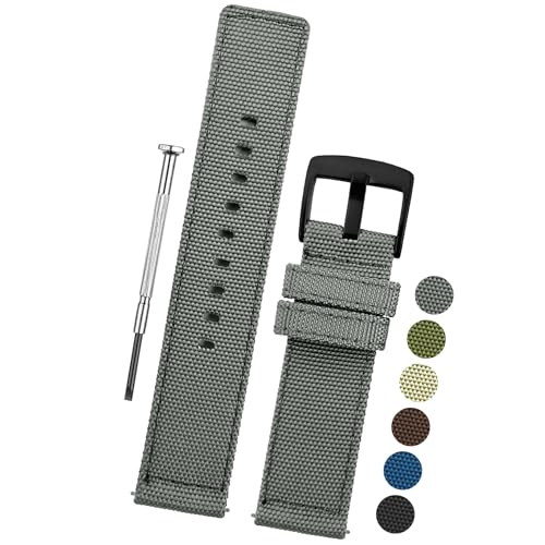Image of DBLACK ''ENMA'' Nylon Quick Release Watch Strap, Boxy Design, Matte Finish, Nylon Watch Band / / For 20mm, 22mm, or 24mm Watch Belt (Choose Your Size & Color)