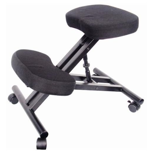 Spetedo - Silla ergonómica para ordenador, con reposarrodillas, ruedas, revestimiento de tela acolchada, altura ajustable