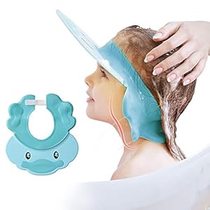 Baby Shower Cap Silicone Shower Visor Bathing Hat, Maydolly Cute Shower Cap Infants Soft Protection Safety Visor Cap for…