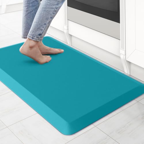 Image of KitchenClouds Kitchen Mat Cushioned Anti Fatigue Kitchen Rug Non Slip Standing Mat Comfort Floor Mats for Sink Office (17.3 inchx28 inch- 0.8inch,Green) | Water-Resistant, Non-Slip, Easy to Clean Comfort Floor Mat for Kitchen, Sink & Office, Multiple Colors & Sizes, 17.3 inch x 28 inch
