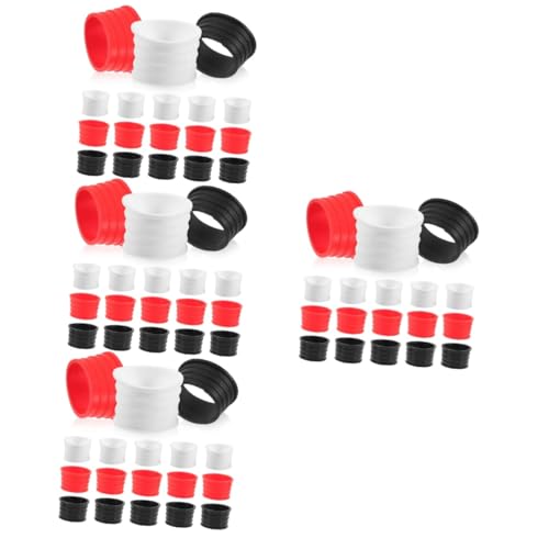 ifundom 4sets Tennis Racket Grip Bands Non Skid Overgrips for Improved Control Convenient Protector for Tennis and Badminton Rackets Durable Grip Rings 15pcs*4