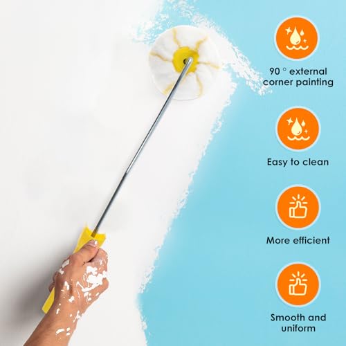 Lyiyeyan 20NC00KE48BL74IY505X2 Corner Paint Roller Kit Efficient Drywall Corner Roller Tool Professional Corner Edger Paint Roller Easy To Clean Corner Painting Tool thumb #1