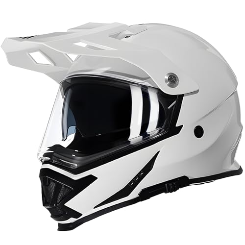 Triangle Dual Sport Motorcycle Helmet with Sunshield