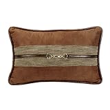 HiEnd Accents Highland Lodge Suede Buckle Pillow, 12x19