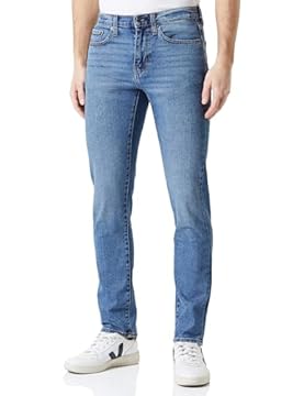 Amazon Essentials Jeans Elasticizzati, Vestibilità Atletica - colori fuori produzione Uomo, Delavé Chiaro, 33W / 32L