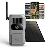 Loatos 48MP Trail Camera, AI Animal Detection Cellular Trail Cameras 2K Live 4G LTE Built-in-SIM Real-Time Alart 0.1s Trigger Game Camera with Night Vision Motion Activated Waterproof IP66 (Grey)