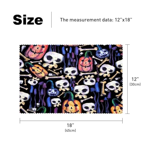 Set de table citrouille Halloween lavable résistant thermique x6