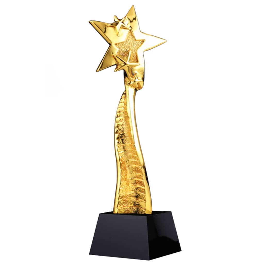De La Estrella Resina Chapado En Oro De 11 Pulgadas Premio del Campeón De La Competencia Personal Excelente (Color : Gold, Size : 27 * 8cm)