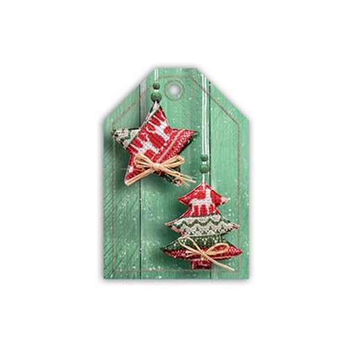 Magicamente Carta Set Weihnachtsetiketten, 20 Stück Weihnachts-Verschlüsse, in 4 verschiedenen Designs, verpackt in Einzelblisterpackungen, Karton 230 g/m, hergestellt in Italien, Motiv: