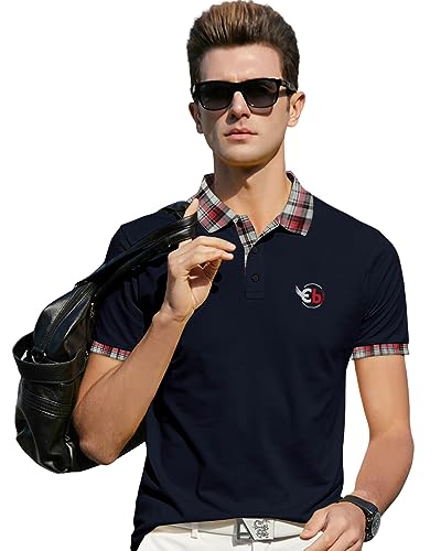 Image of EYEBOGLER Polo Neck Half Sleeve Printed Casual Tshirt for Men