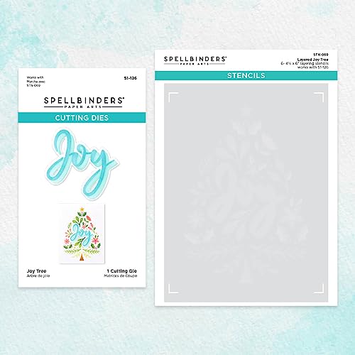 Matrices de découpe sapin de Noël et pochoirs superposés pour scrapbooking facile