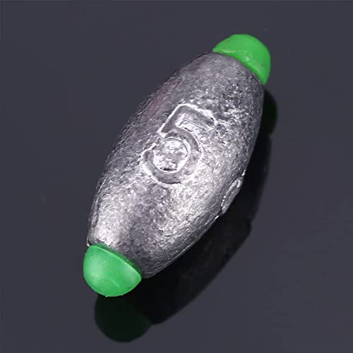 Foto von 25 Stück Blei Drop Shot Jigköpfe, Gewichte Angelausrüstung Kit, Silber Dropshot, für Süß- und Salzwasserfischen, Einheitsgröße, Ygde-2710