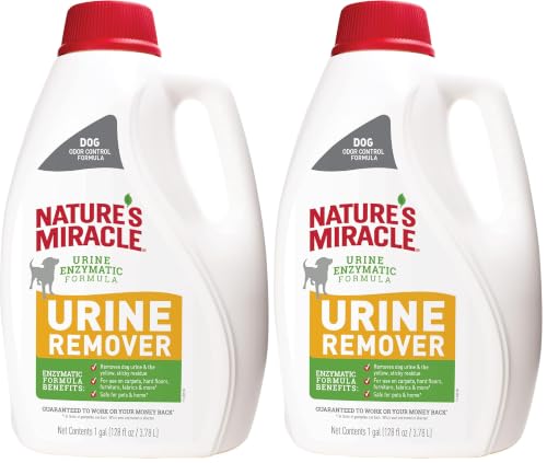 Image of Nature's Miracle Dog Urine Remover, Enzymatic Cleaner, 1 gal, 128 Fl Oz (Pack of 2)