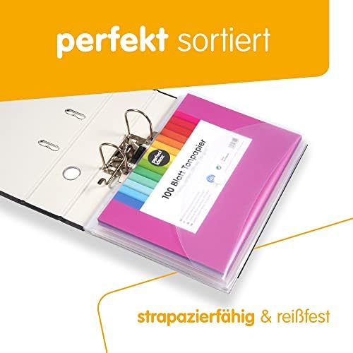 perfect line 10 kieszeni na dokumenty DIN-A4, wysokość wypełnienia 20 mm, półprzezroczyste i przezroczyste tworzywo sztuczne, perforowane z klapką, zamknięcie na zarysowania
