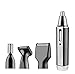 Produktbild Nasentrimmer, Manfore 4 in 1 Wiederaufladbarer Nasen Trimmer Nase Ohr Trimmer/Bart Trimmer/Koteletten Trimmer/Augenbrauen Trimmer Gesichts Trimmer für Männer