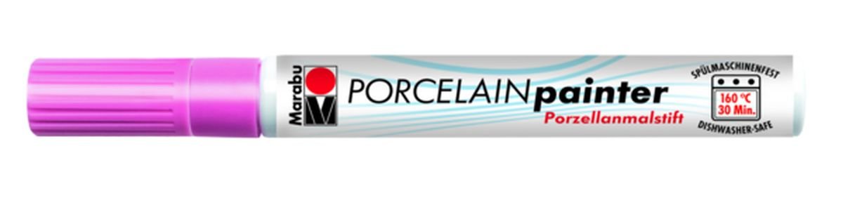 Metallic Pink Porcelain Paint Marker Water Based Painter Pen Marabu 1-2mm Pottery Ceramics