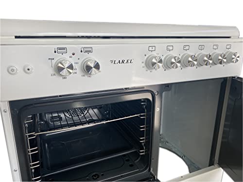 Cucina Da 90X60 Bianca Lar.El Forno Elettrico Con Vano Porta Bombola 5 Fuochi - 4