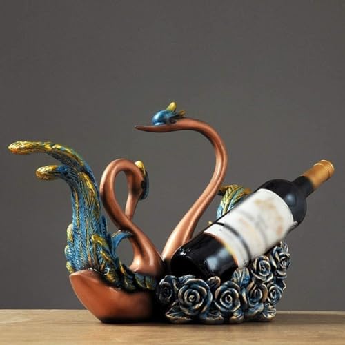 Soporte para botellas de vino cisne retro 39x17x29.5cm miniatura 4