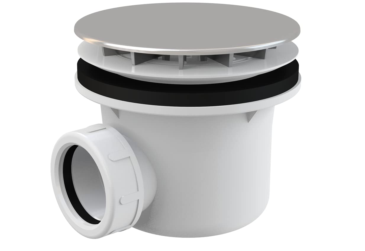 ECOLAM® Ablaufgarnitur für Duschwannen Ablauf Siphon fi 90 mm verchromt Alcaplast A49CR