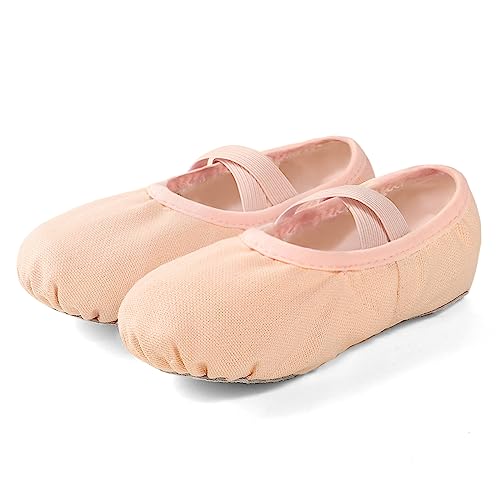Arshiner Ballet Shoes for Girls Canvas Ballet Slippers Dance Shoes with Elastic Band for Toddler/Little Kid/Big Kid3