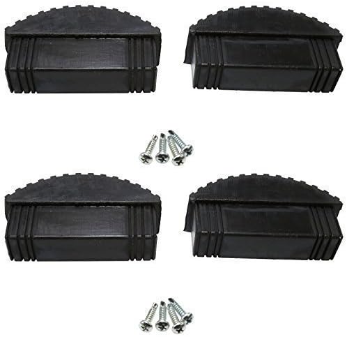 Henry's Ladders Replacement Rubber Feet (Two Pack Offer) - Fits most Box Section Extension & Step Ladders (includes screws)