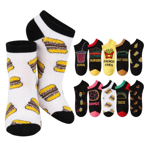 Image of Tipi Toe Women's 10 Pairs Lightweight Colorful Socks - Fun Low Cut Patterns for All-Day Comfort and Easy Everyday Style