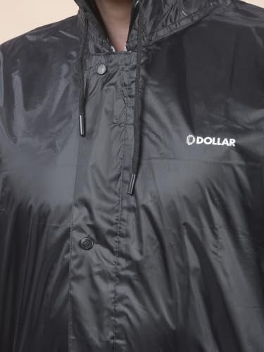 Image of Dollar Men's Waterproof PVC Raincoat Set | Zipper & Button Closure | Hood & Pocket | Full Sleeve Jacket Pant Rainwear Suit | Lightweight Leakproof Rain Protection for Outdoor, Biking, Riding