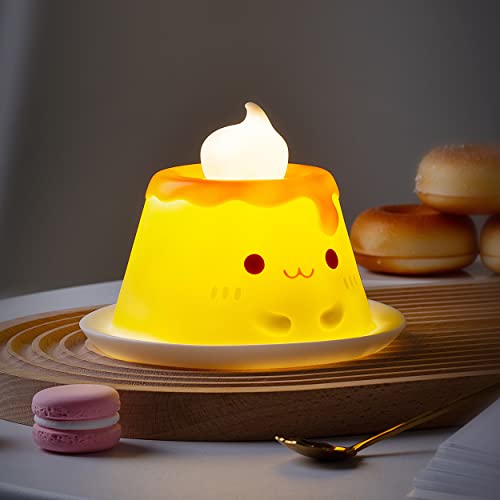 Mivani Pudding Night Light For Kids, Kawaii Gifts For Girls, Women, Silicone Led Cute Lamp, Usb Rechargeable, Tap Control, Timer Auto Shutoff, Baby Nursery Nightlight #TOP6